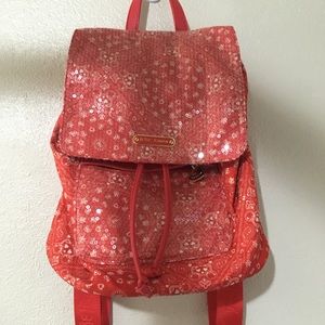 Betsy Johnson Shiny Red Backpack